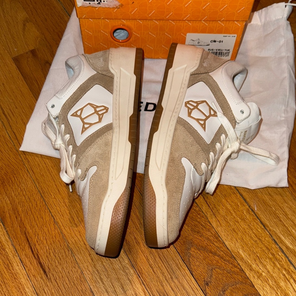 Naked Wolfe White and Tan Sneakers - Picture 6 of 10